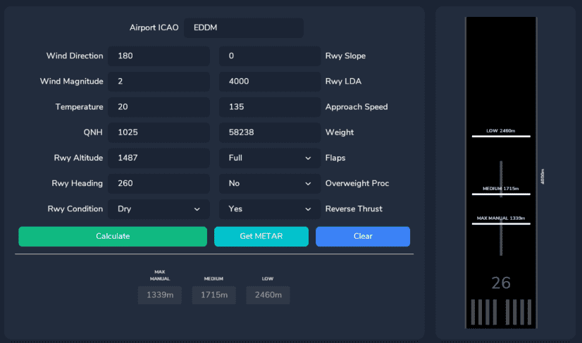 flyPad Performance Calculator Landing